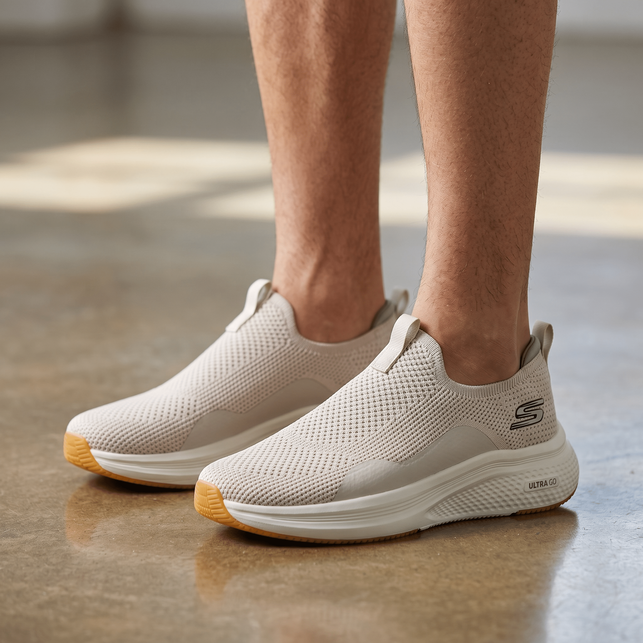 🤍 Skechers Ultra Go Slip-On Sneakers – Cream White - MASTERPIECE