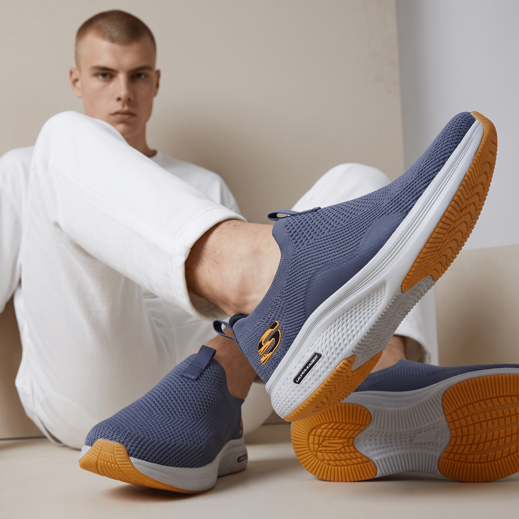 👟 Skechers Ultra Light Slip-On Sneakers – Slate Blue - MASTERPIECE