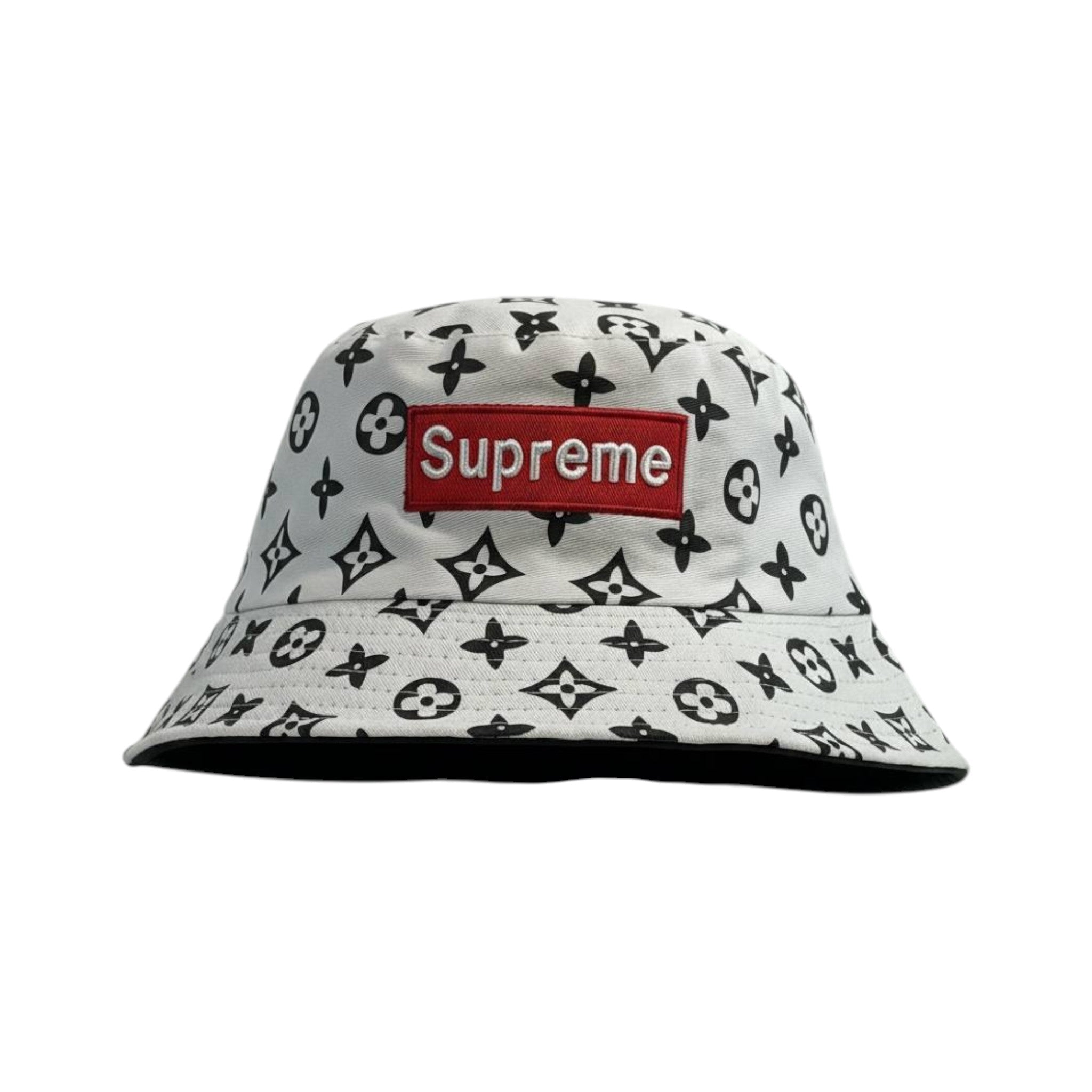 🔄 Supreme Monogram Reversible Bucket Hat | Black & White Double Face 🖤🤍 - MASTERPIECE