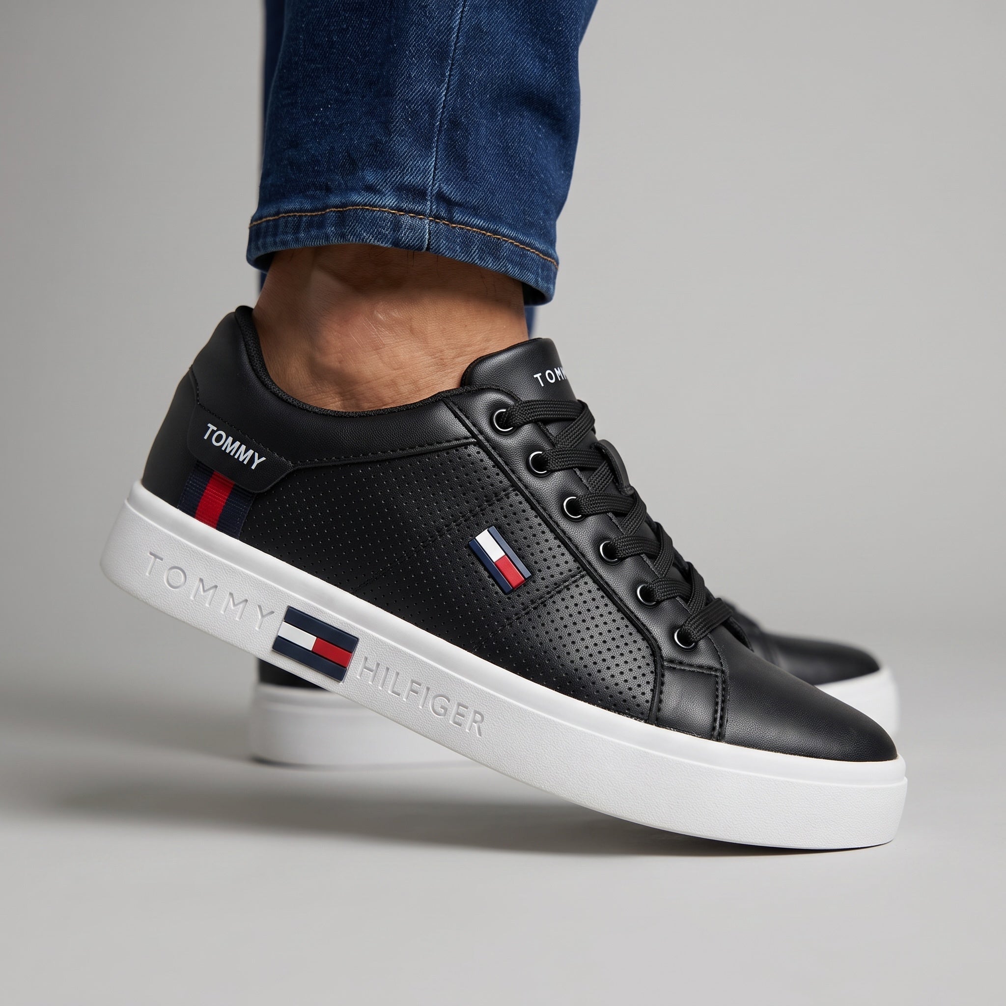 Tommy Hilfiger Court Cupsole – Black Low Top 👟 - MASTERPIECE