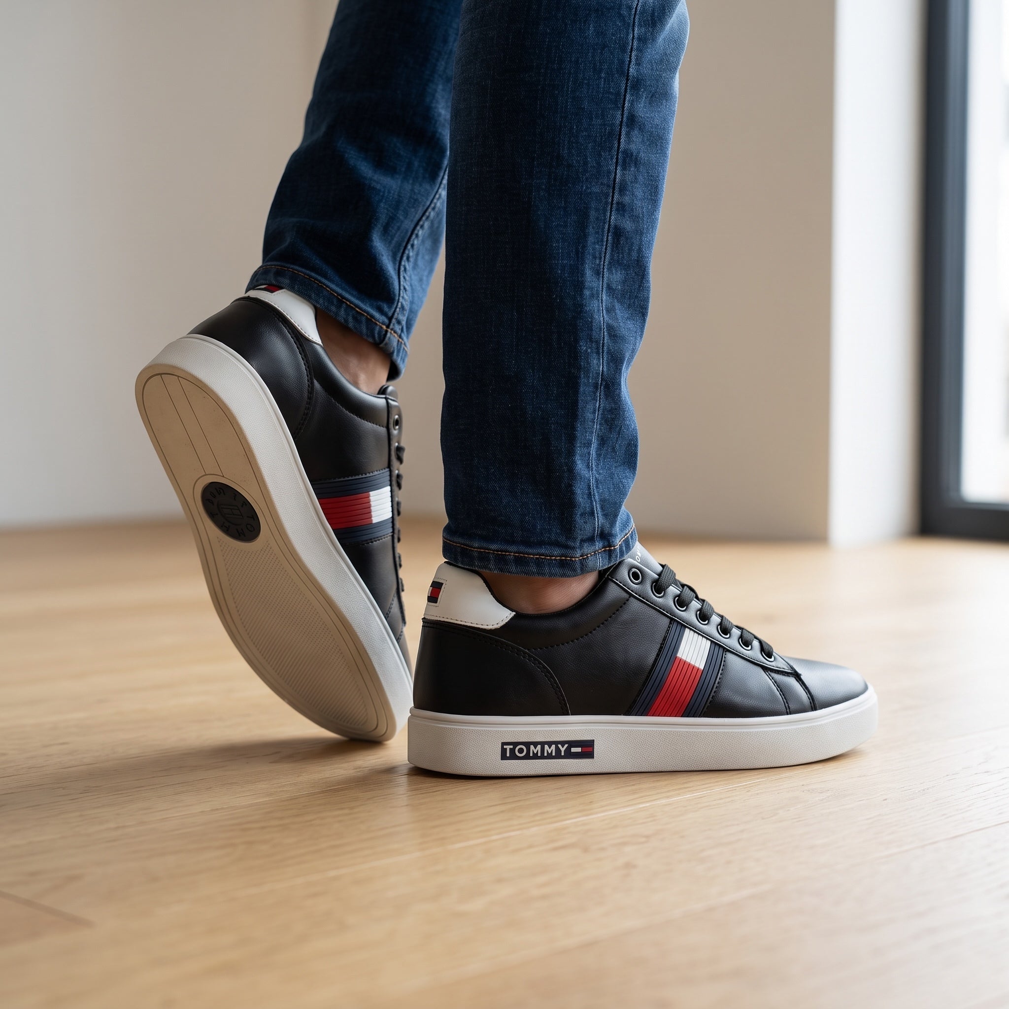 Tommy Hilfiger Court Sneaker – Black Flag 🇺🇸 - MASTERPIECE
