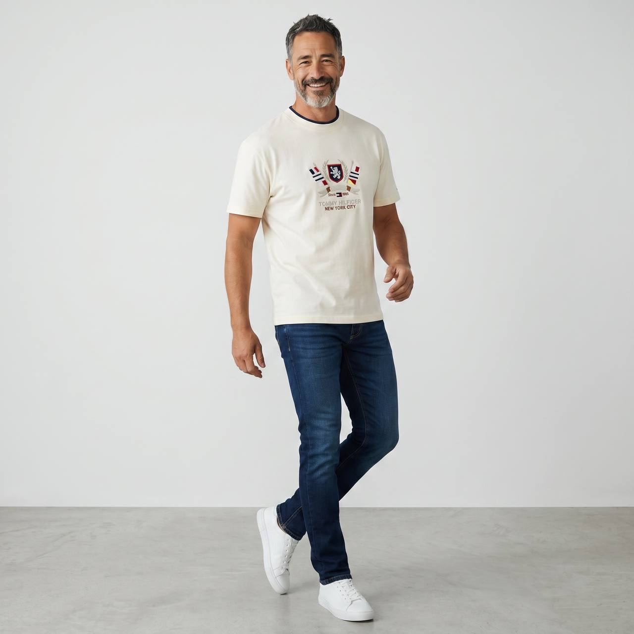 Tommy Hilfiger Heritage Crest T-Shirt – Off White Edition 🤍🇺🇸 - MASTERPIECE