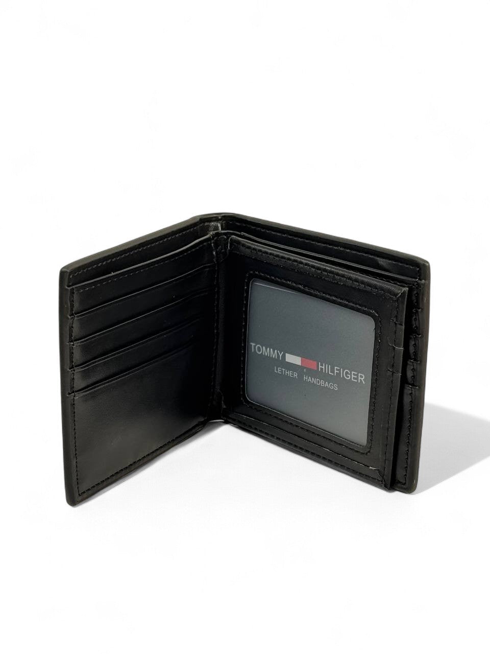 Tommy Hilfiger Inspired Embossed Logo Wallet — Black - MASTERPIECE