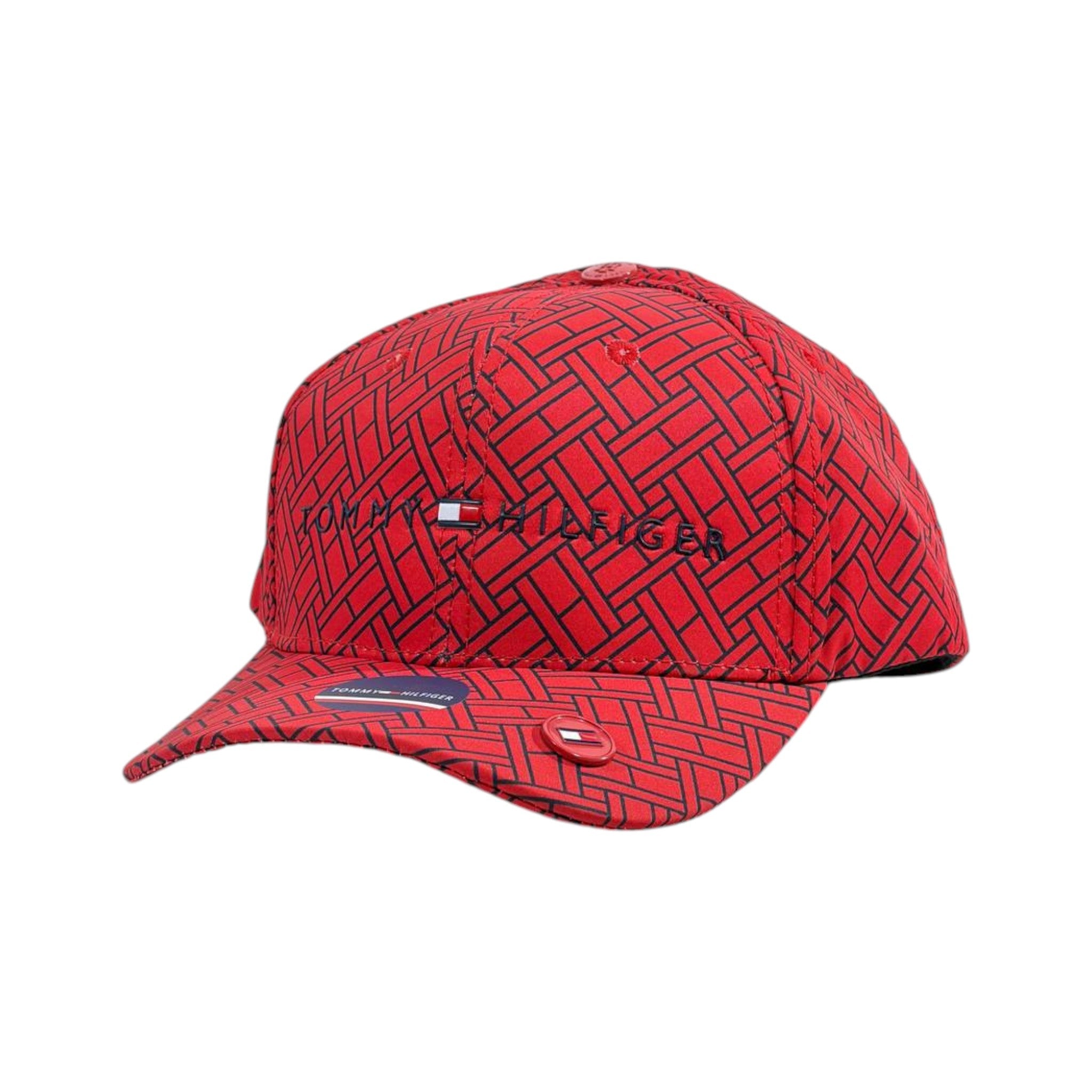 🧢 Tommy Hilfiger Red Pattern Cap | Bold Street Style 🔴 - MASTERPIECE