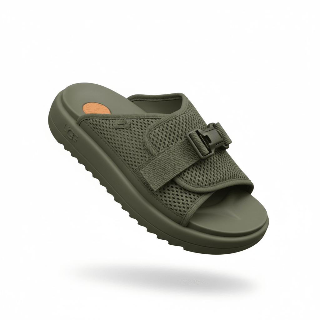 UGG Tactical Mesh Slide Sandals – Olive Green 🪖✨ - MASTERPIECE