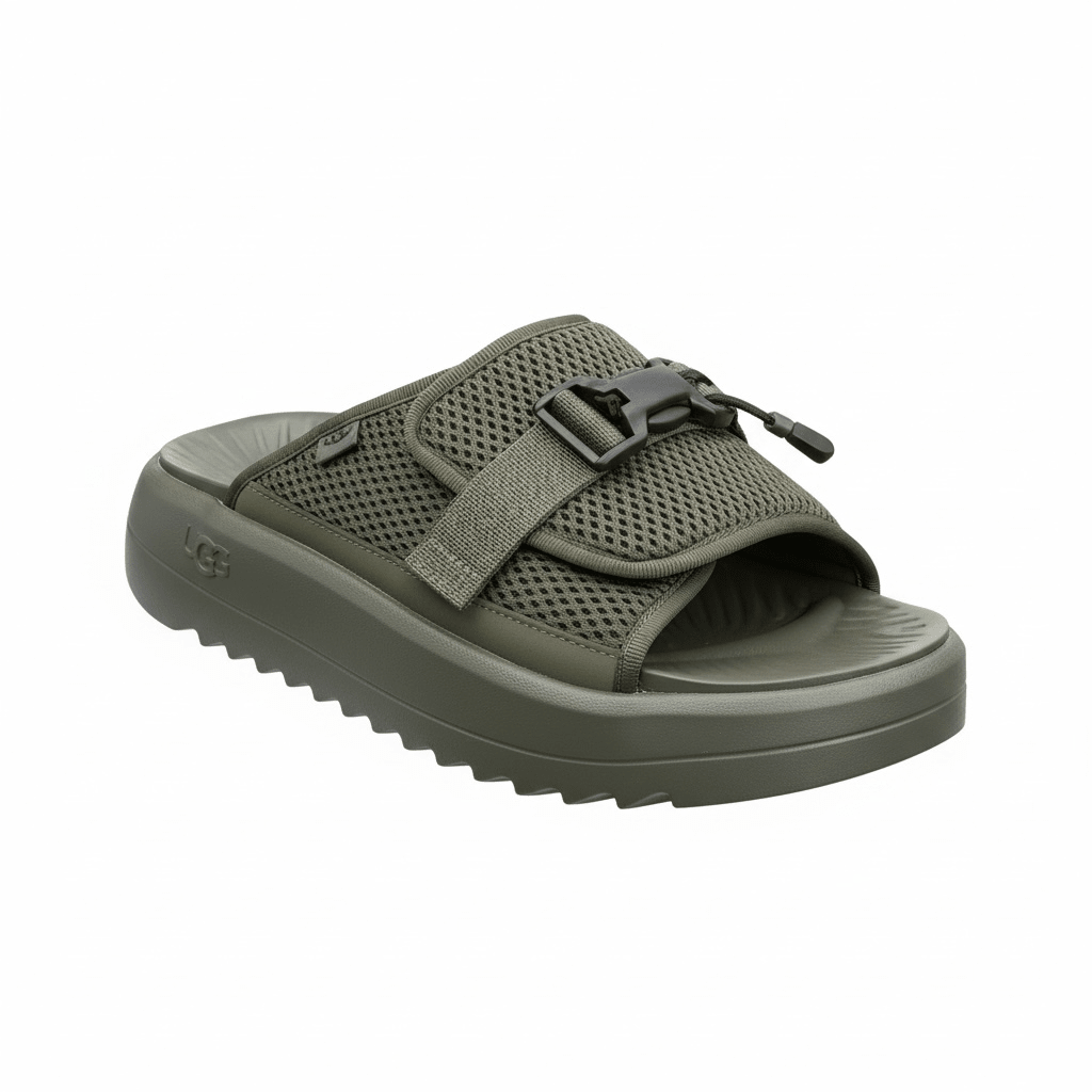 UGG Tactical Mesh Slide Sandals – Olive Green 🪖✨ - MASTERPIECE