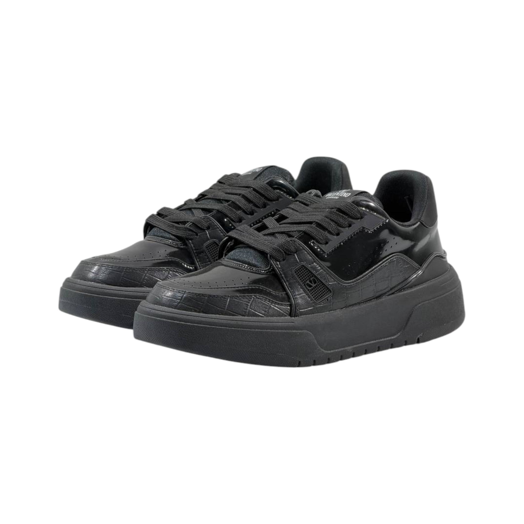 🖤 Valentino Garavani All-Black Platform Sneakers 👟🔥 - MASTERPIECE
