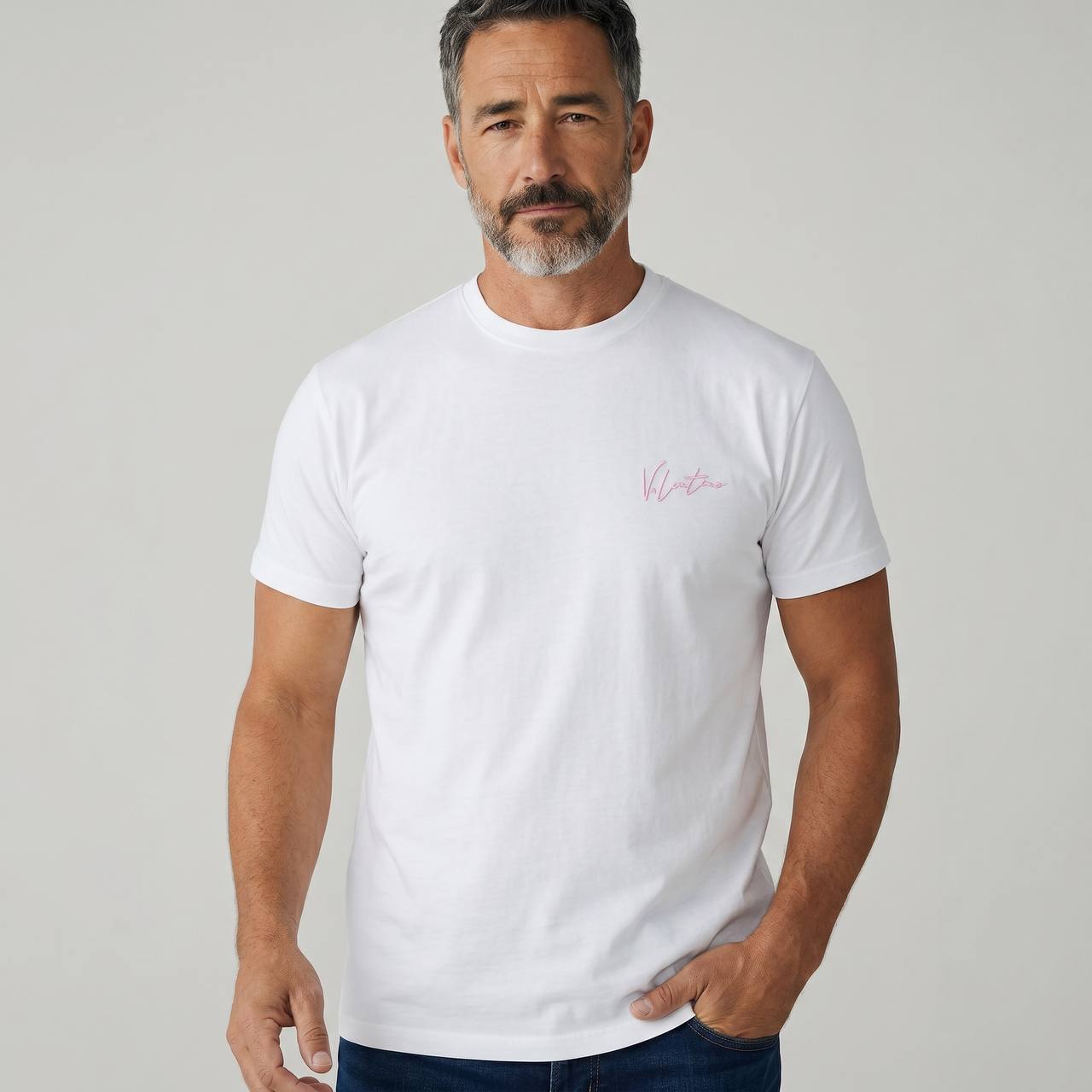 Valentino VLogo Signature T-Shirt – Pure White & Pink Edition 🤍💗 - MASTERPIECE