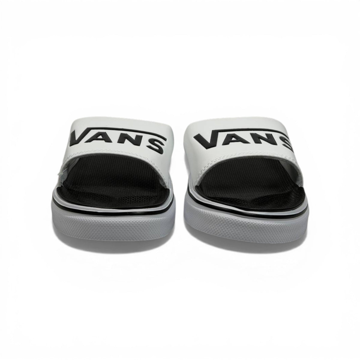 ⚪⚫ Vans Classic Slides – White & Black Essential Edition - MASTERPIECE