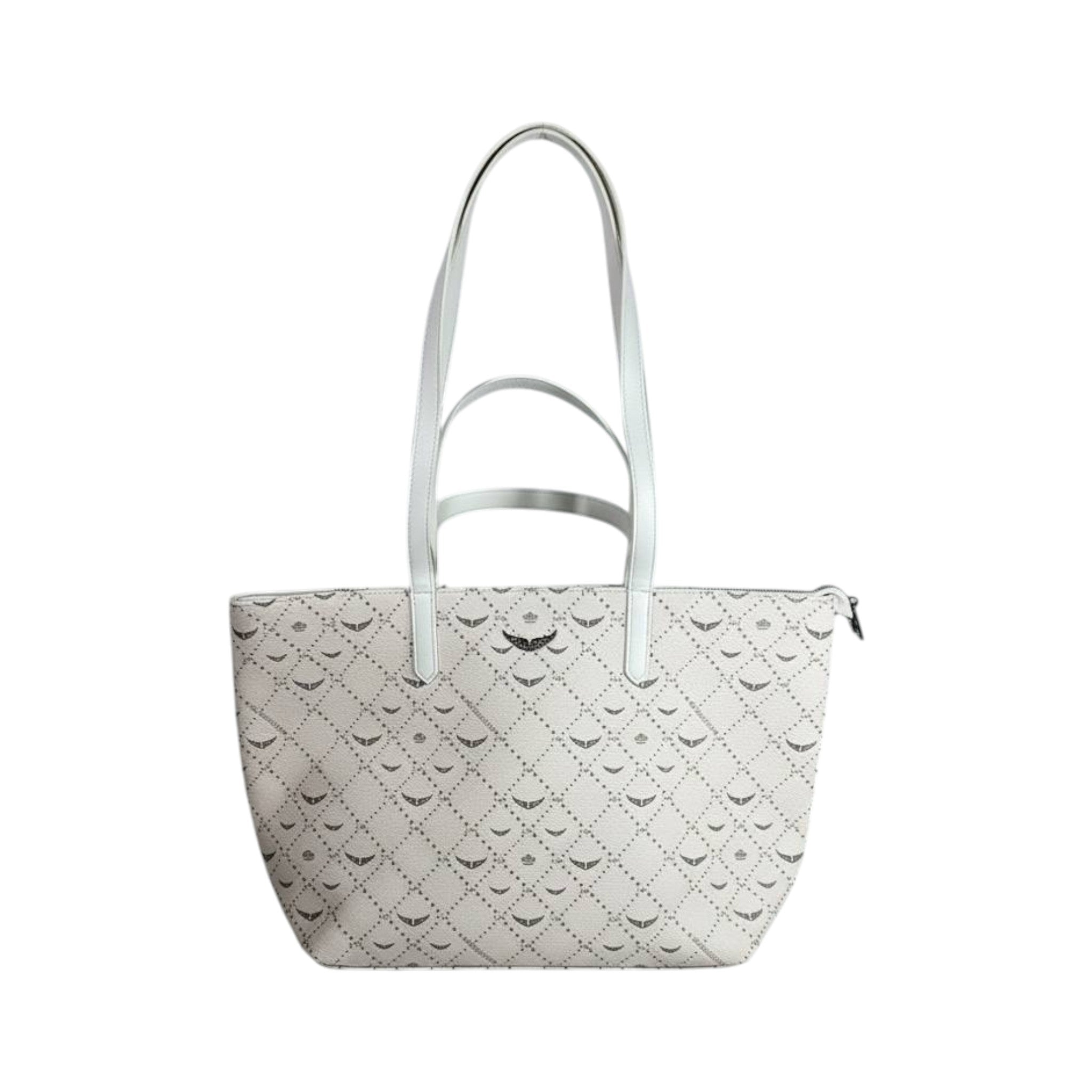 Zadig & Voltaire Inspired White Monogram Tote Bag 🤍✨ Luxury Shoulder Handbag for Women - MASTERPIECE