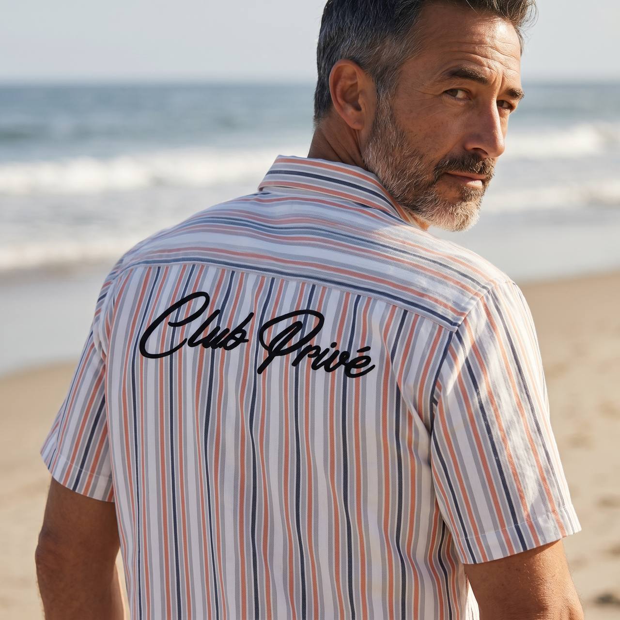 ZARA Club Privé Sunset Stripe Shirt 🌅✨ - MASTERPIECE