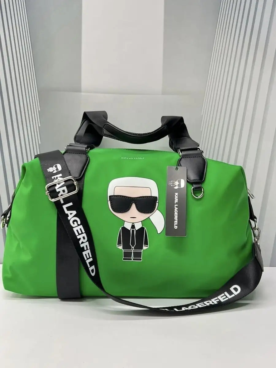 Stylish Karl Lagerfeld Iconic Green and Pink Bags