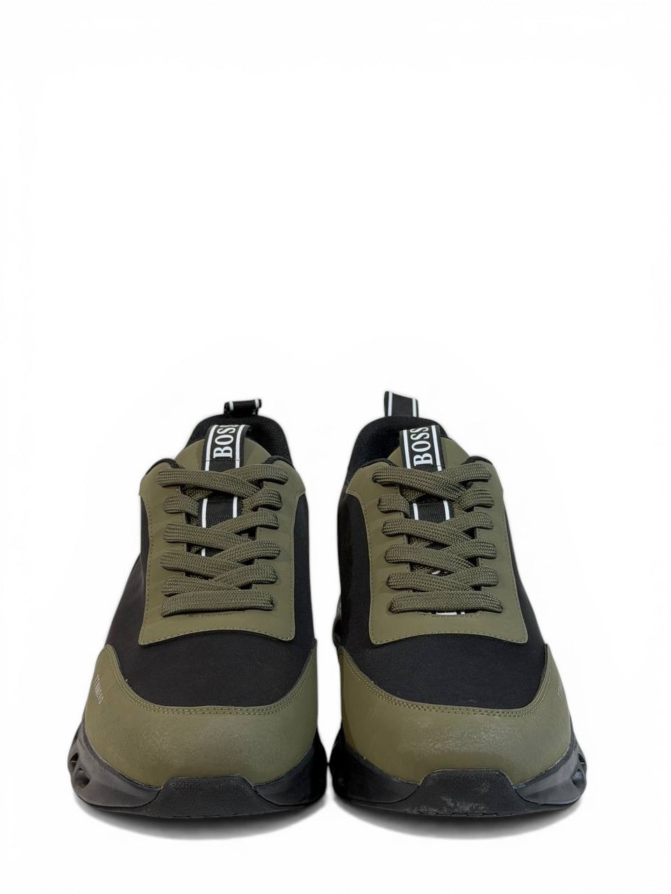 BOSS Two-Tone Sneakers 🖤🟢 | Sport Luxe Performance