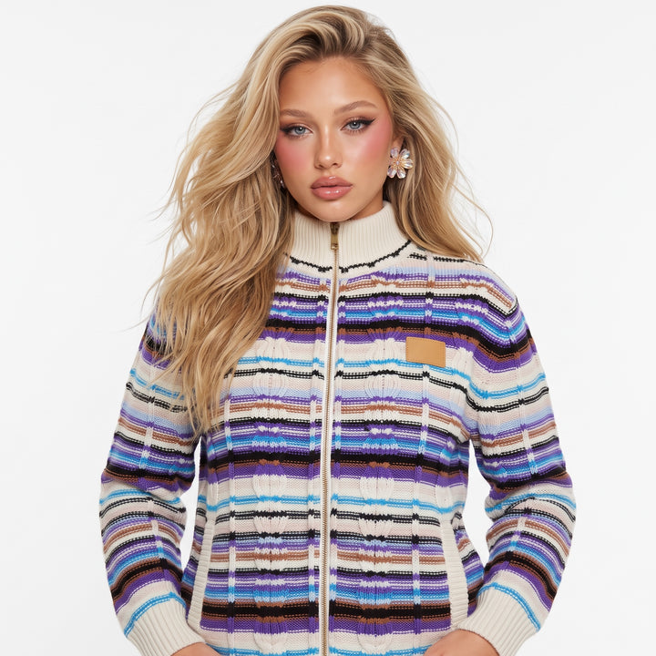 Louis vuittion Striped Zip Knit – Multi-color