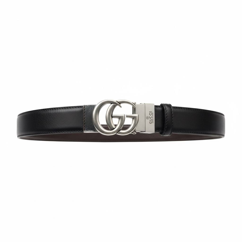 Gucci GG Marmont Reversible Leather Belt 115cm&125cm – Signature Silver Buckle ✨