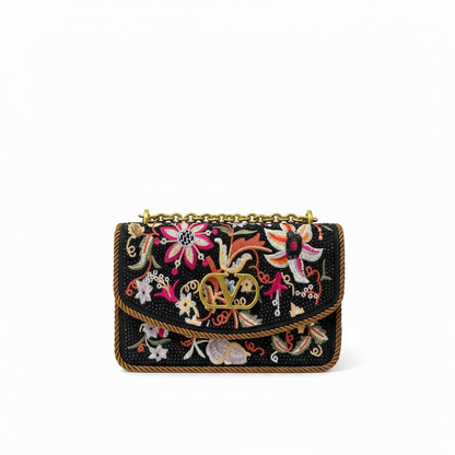 Valentino VLOGO Embroidered Floral Chain Shoulder Bag 🌸✨