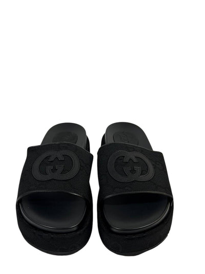 GUCCI Slides – Black Monogram GG Edition 🖤✨
