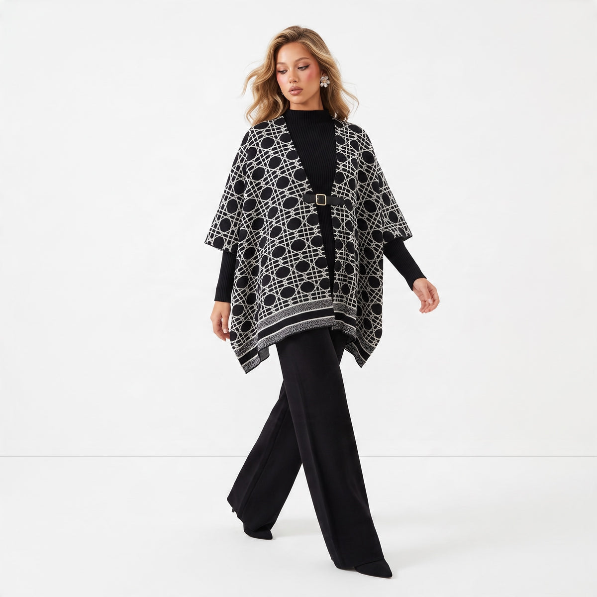 Dior set with cape – Black Graphic