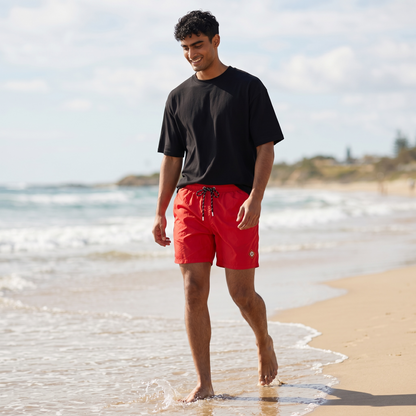 🔥🌊 Casablanca Red Luxury Swim Shorts – Summer Beach Essential ☀️🏖️