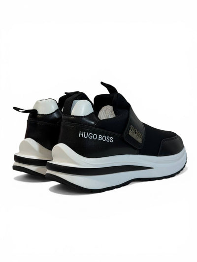 HUGO BOSS Black Slip-On Sneakers 🖤👟 Effortless Luxury Comfort