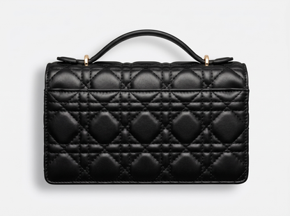 🖤 Dior Lady Top Handle Quilted Leather Bag – Timeless Black Luxury 🖤