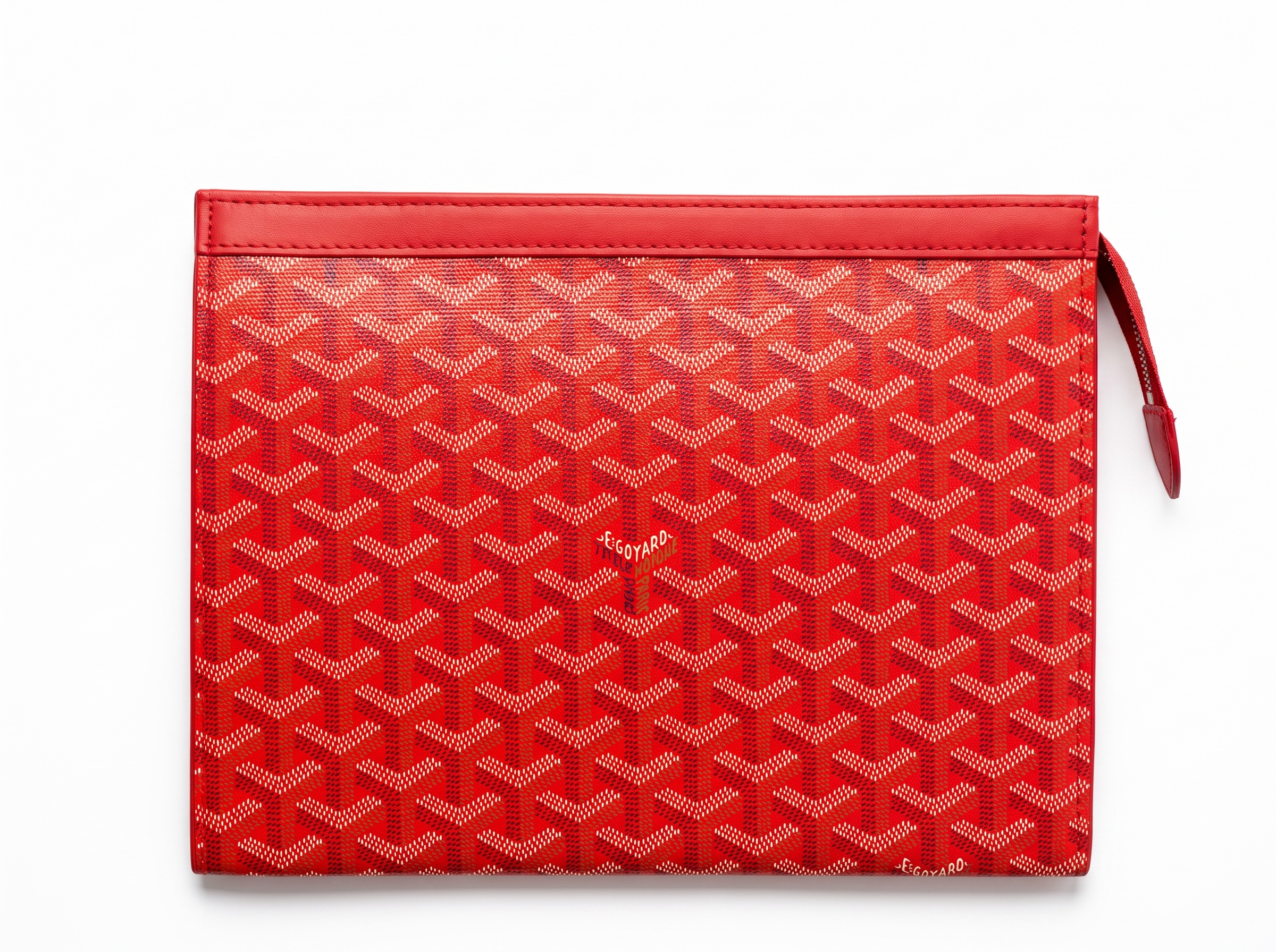 ❤️ Goyard Saint Louis Red Flat Zip Pouch