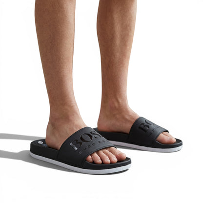 🖤✨ Hugo Boss Slides – All Black Premium Edition 🔥🩴