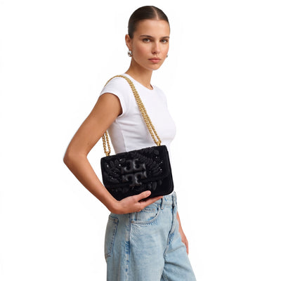 Tory Burch Velvet Chain Bag – All Black Elegance 🖤✨