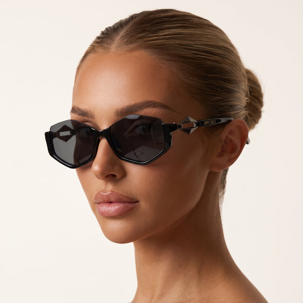 Jimmy Choo Sunglasses – Black Geometric 🔷🕶️