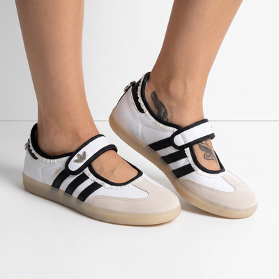 Adidas Samba Mary Jane – White Black 👟❤️