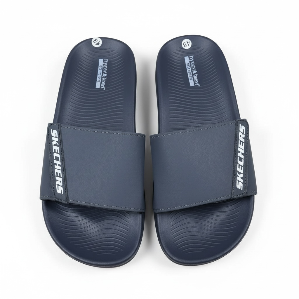 Skechers Hyper Burst Recovery Slides – Midnight Navy Edition 🔵🖤