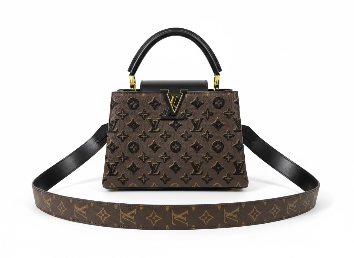 Louis Vuitton Capucines Monogram  Bag – Classic Brown & Black 🤎🖤✨