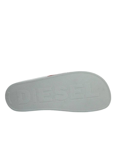 DIESEL Slides – Red Logo Statement Edition 🔴⚪