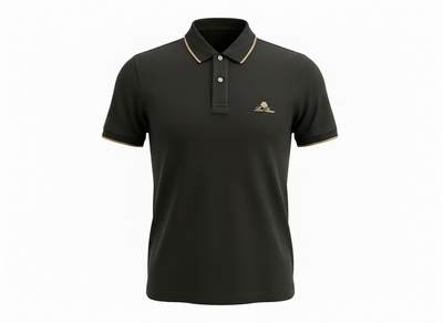 Loro Piana Black Textured Polo Shirt 🖤✨ Premium Classic Fit