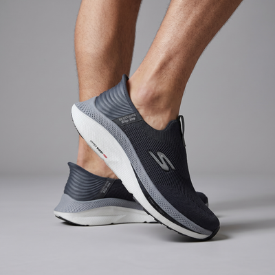 🩶 Skechers Slip-Ins Hyper Burst Pro – Charcoal/Grey