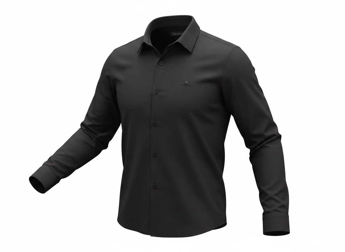 Loro Piana Black Long Sleeve Shirt 🖤✨ Minimal Luxury Fit