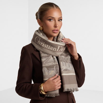 Christian Dior Toile de Jouy Scarf 🤎✨ | Heritage Brown Statement