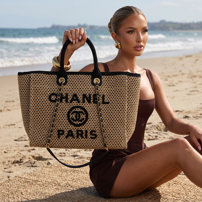 Chanel Paris Raffia Tote Bag 🖤✨