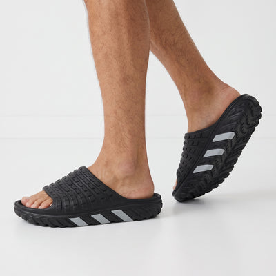 adidas PureChill black grey molded slide sandals