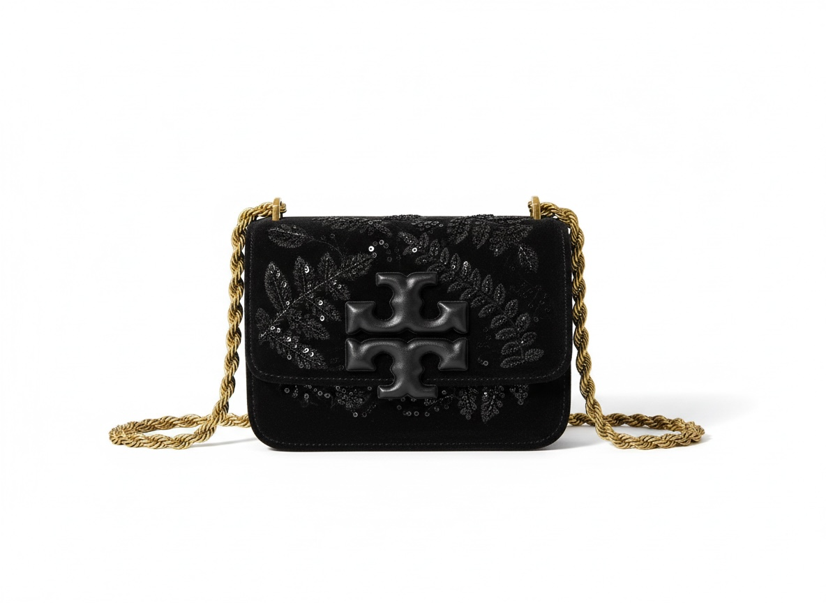 Tory Burch Velvet Chain Bag – All Black Elegance 🖤✨