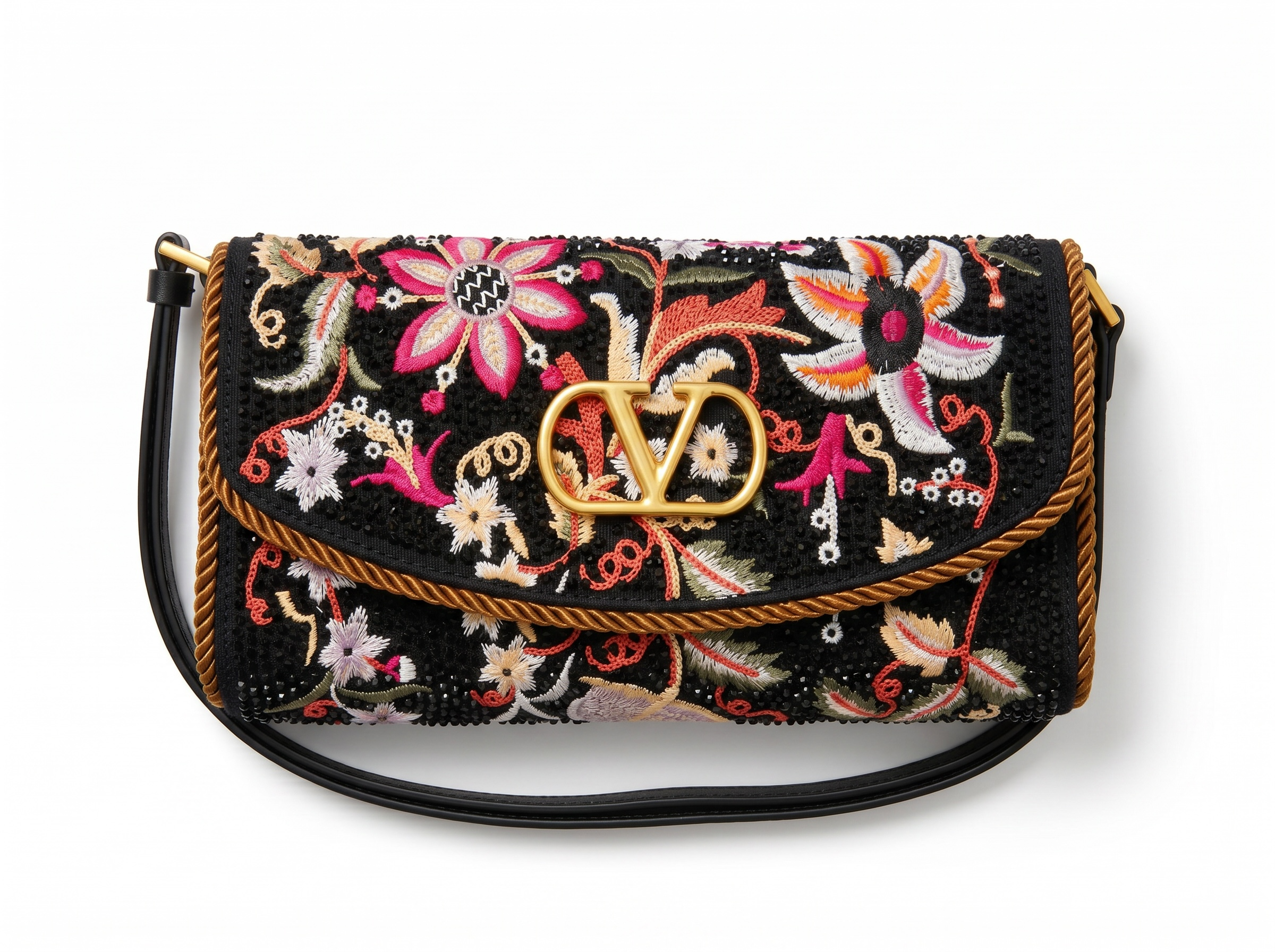 Valentino Floral Embroidered Shoulder Bag 🌸✨