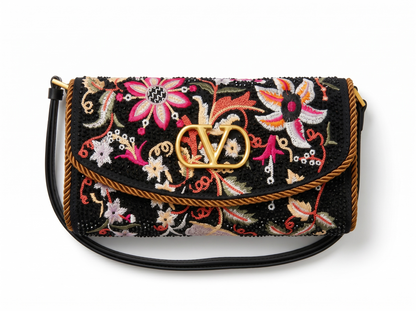 Valentino Floral Embroidered Shoulder Bag 🌸✨