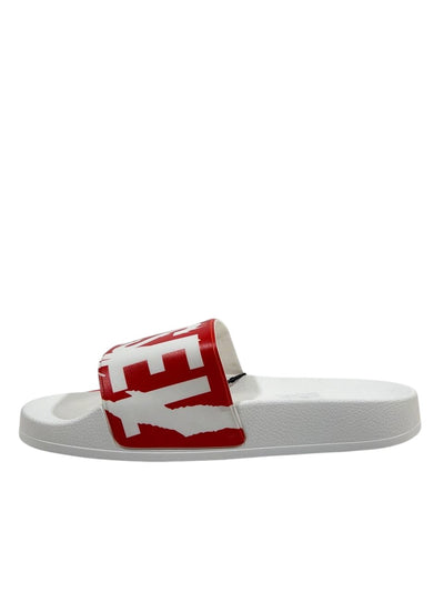 DIESEL Slides – Red Logo Statement Edition 🔴⚪