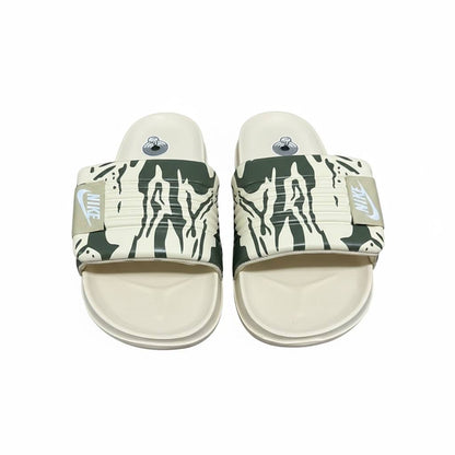 Nike Camo Slides – Beige & Olive Edition 🤍🟢
