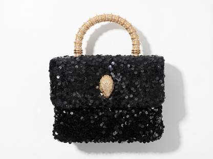 ✨ Kurt Geiger Crystal Kensington Top Handle Bag – Midnight Glam Edition ✨