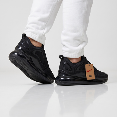 🖤👟 Nike Air Max 720 Triple Black Luxury Lifestyle Sneakers – Full Air Cushion Streetwear Running Shoes 🔥⚡