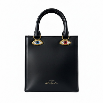 Schiaparelli Face Mini Tote – Black & Gold Surreal Edition 👁✨