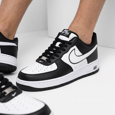 Nike Air Force 1 Low black and white low-top sneaker close-up