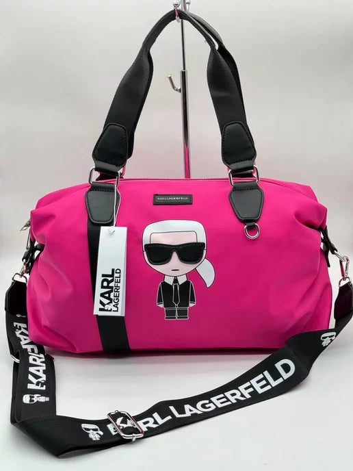 Stylish Karl Lagerfeld Iconic Green and Pink Bags