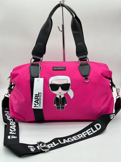 Stylish Karl Lagerfeld Iconic Green and Pink Bags